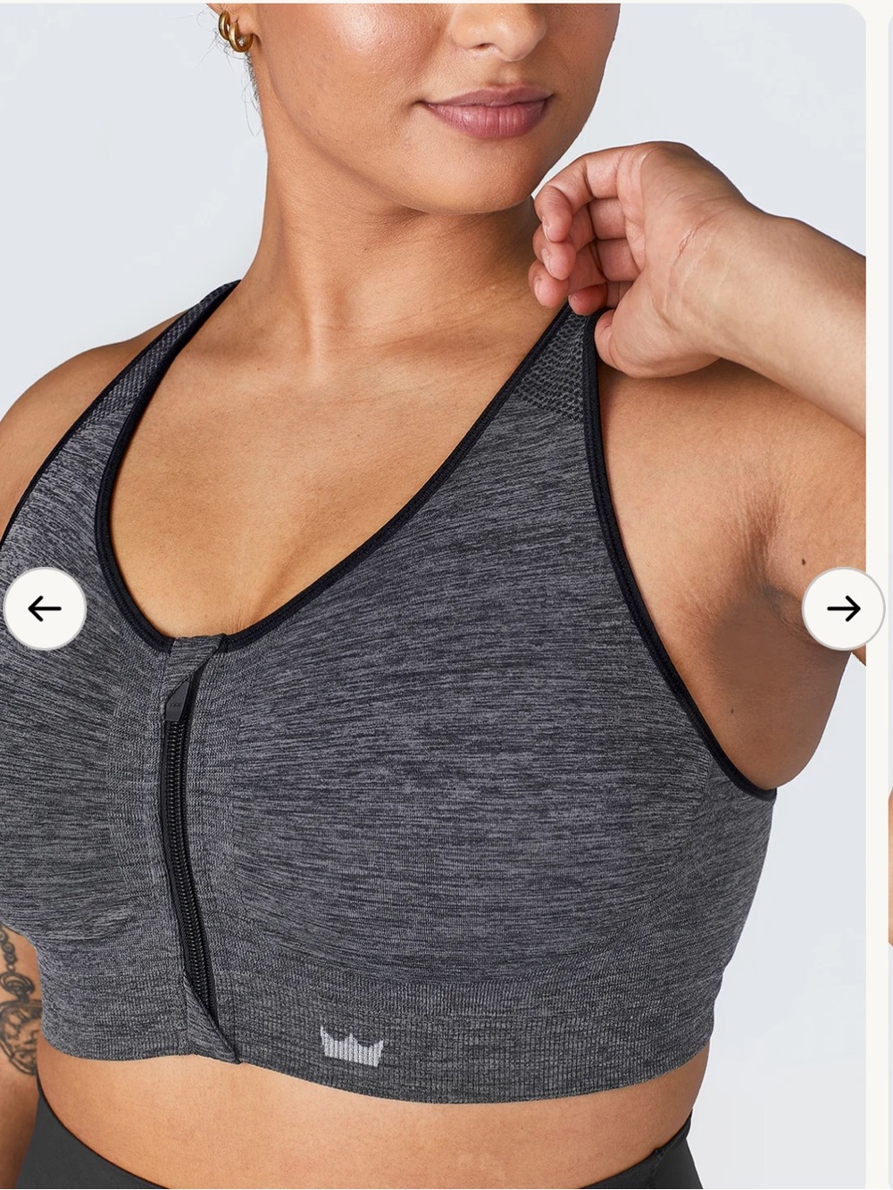 Shefit Lounge Front Zip Sports Bra Size Small